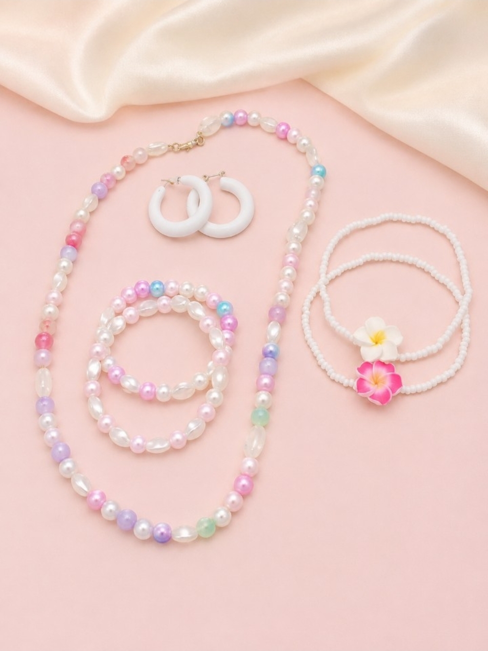 Pastel Beaded Jewelry Set for Preteen or Teen Girl